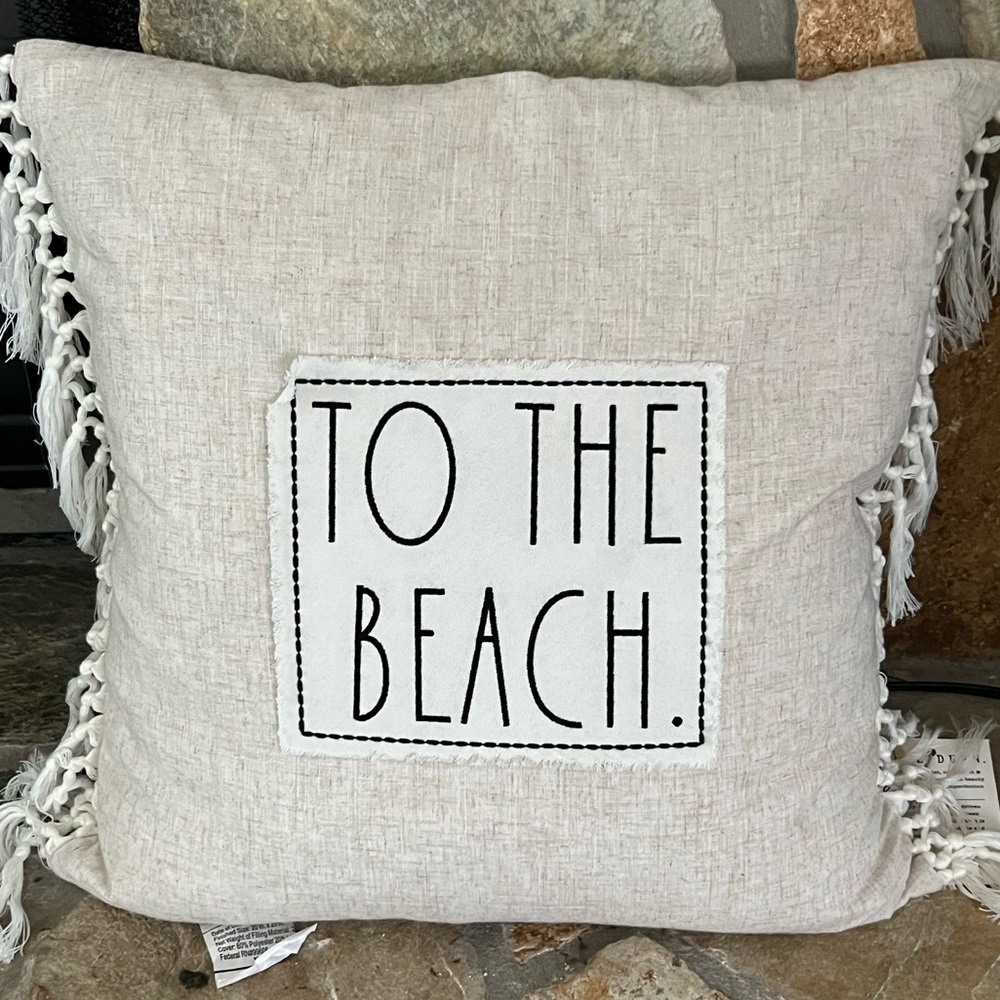 😍 Rae Dunn To the Beach decorative throw pillow